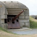 Longues-sur-Mer battery, L, France - August 21, 2022: Gun Battery of Atlatic Wall Royalty Free Stock Photo