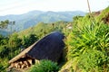 Wodden long house in Longwa tribal village, Mon, Nagaland, India, Myanmar Royalty Free Stock Photo