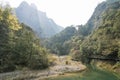 Longwan lake and Path Royalty Free Stock Photo