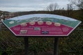 the Longwy orientation table, tourist map