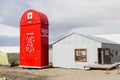 Longyearbyen, Norway, June 26 2016: Giant red mailbox for the Santa Claus