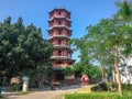 Luohanta, longxing temple, longyuan park, shenzhen, China.