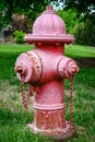 A red fire hydrant fading away