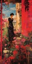 Lonna Sanders Juliet Balcony: Majestic Romanticism In Impressionist Gardens