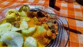 Lontong opor is one of the delicious food from Indonesia