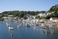 Looe Cornwall boats on the river in Cornish fishing town Royalty Free Stock Photo