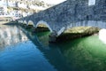 Looe Cornwall. England The bridge linking east and west Looe