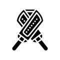 loofah massager glyph icon vector illustration