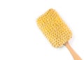 Loofah scrub brush body with long handles on white background Royalty Free Stock Photo