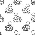Loofah sponge cartoon doodle seamless pattern, Vector. Royalty Free Stock Photo