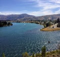 A look from above from Cromwell Lookout, on to the beautiful Kawarau River, and the town of Cromwell