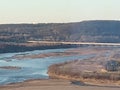 A riverview look across arkansas river Royalty Free Stock Photo