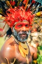 Look of bearded man in Papua New Guinea