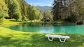 A look at the beautiful Fernsteinsee on a sunny day. Austria, Europe.