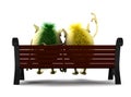 Look from behind on puppets telling stories Royalty Free Stock Photo