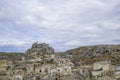 01_A look at the characteristic cliff and the cave church Madonna de Idris Royalty Free Stock Photo