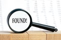 Look closely and found with a magnifying glass Royalty Free Stock Photo