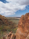 Look down over the outback from the slopes of Mount Gillen Royalty Free Stock Photo
