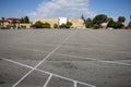 Empty parking lot at the mall