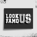 Look famous t-shirt print. Minimal design for poster, t shirts applique, fashion slogan, badge, label clothing, jeans, and casual