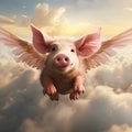 Look a flying pig! Royalty Free Stock Photo