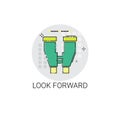 Look Forward Business Forecast Icon