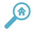 Look for a house icon illustrated