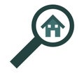 Look for a house icon illustrated