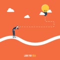 Look for idea concept. Vector illustration decorative design Royalty Free Stock Photo