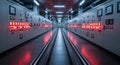 Industrial Electrical Control Room with Panels and Gauges in a Power Plant at Night Power Generation Monitoring and Royalty Free Stock Photo