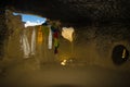 A look inside of Man Made Jhong Cave in Chhoser Village of Upper Mustang in Nepal