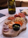 California Travel Series - Charcuterie platter at Allegretto Vineyard Resort in Paso Robles Royalty Free Stock Photo