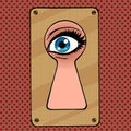 Look through the keyhole snooping