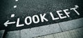 Look left sign