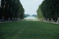 look the length of the park of the House of French royalty at Versailles Royalty Free Stock Photo