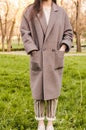 Look with long coat Royalty Free Stock Photo