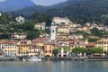 Look at Menaggio, town panorama, bank promenade in Lake Como Royalty Free Stock Photo