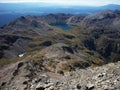 Look from Mount Angelus - Angelus lake, Nelson lakes, New Zealand Royalty Free Stock Photo