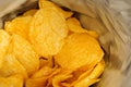 A look in opened chip bag