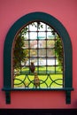 Look through oriental window Royalty Free Stock Photo
