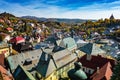 Look-out of balcony of old castle tower in Banska Stiavnica, Slovakia, UNESCO Royalty Free Stock Photo