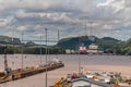 Look over Miraflores lake between Locks, City of Knowledge, Panama