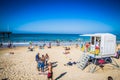 Look at the people on the beach waterfront of Port Elizabeth Royalty Free Stock Photo