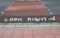 Look Right sign Royalty Free Stock Photo