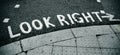 Look right sign Royalty Free Stock Photo