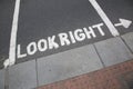 Look Right Sign Royalty Free Stock Photo