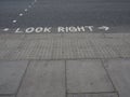 Look right sign Royalty Free Stock Photo