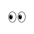 Look or sideways glance icon vector