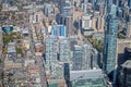 Looking Down On Toronto`s Downtown Skyline Royalty Free Stock Photo