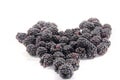 Look at this A stack of fresh sweet blackberry`s in the shape of something oh i know a hart Royalty Free Stock Photo